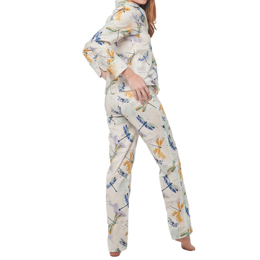 The Lazy Poet Emma Dancing Dragonflies Long Pajama Set Wholesale