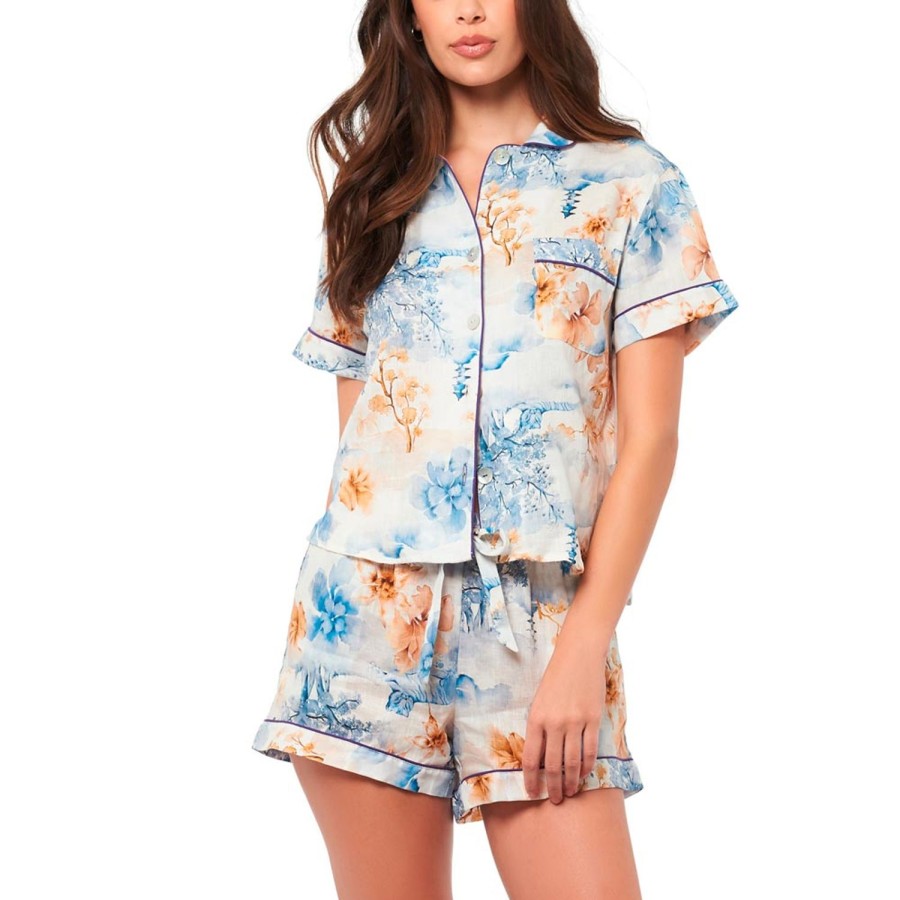 The Lazy Poet Nina Japanese Garden Short Pajama Set Clearance