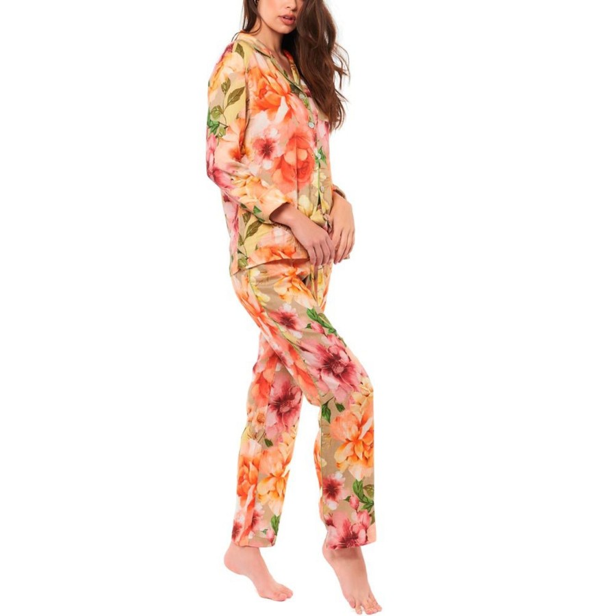 The Lazy Poet Emma Yellow Mellow Long Pajama Set Wholesale