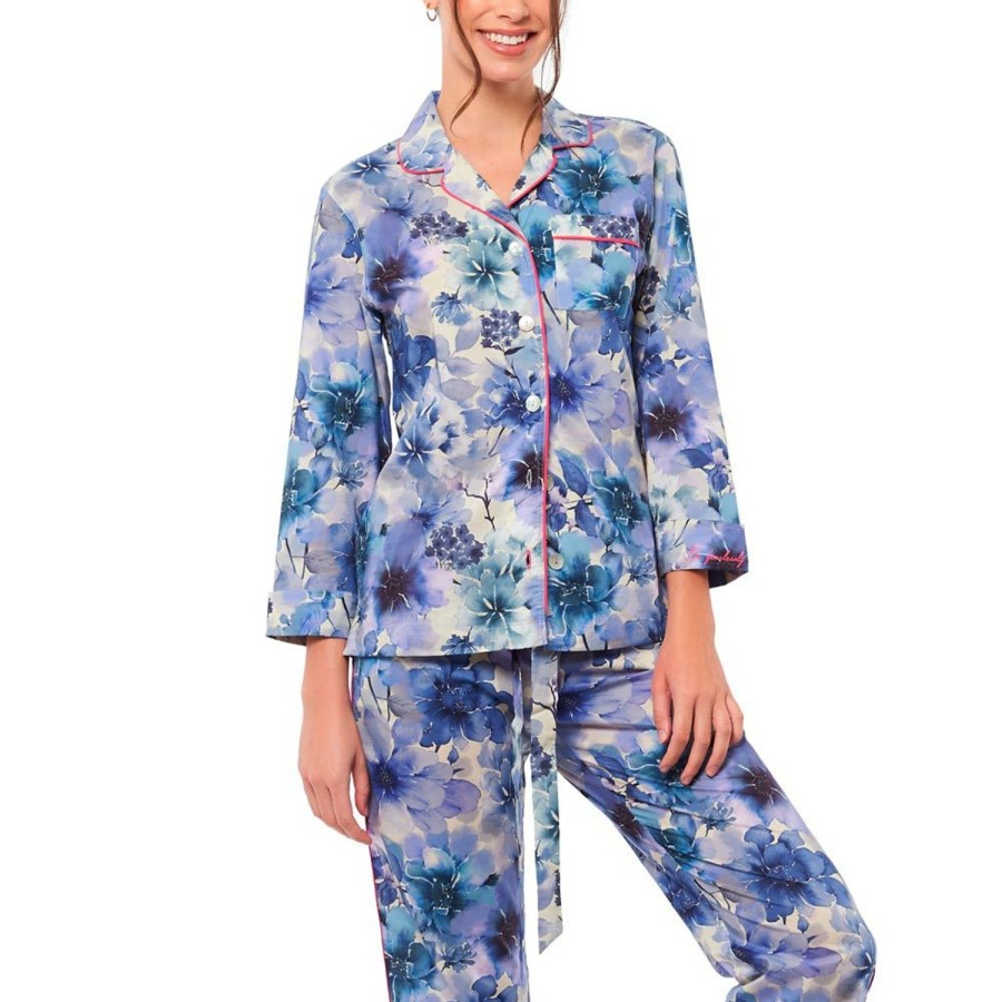 The Lazy Poet Emma Ocean Flowers Long Pajama Set Best