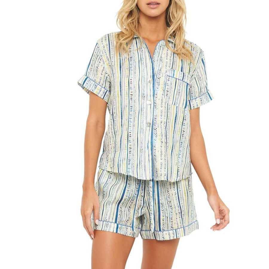 The Lazy Poet Nina Mykonos Short Pajama Set Hot