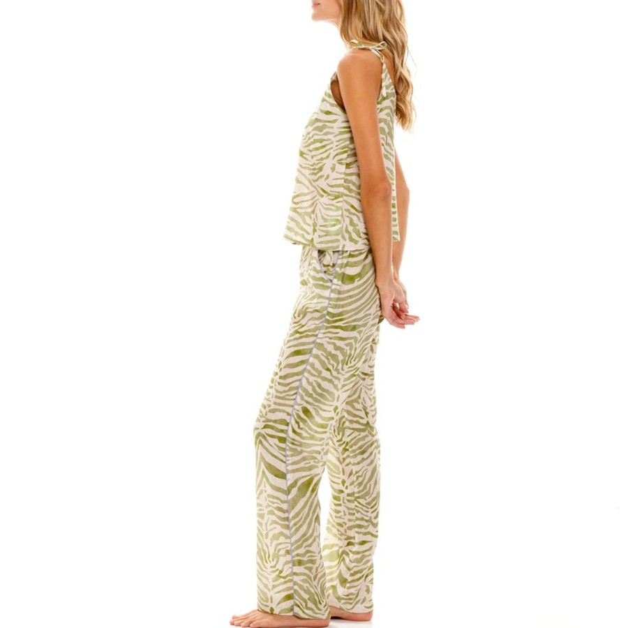 The Lazy Poet Amelie Olive Zebra Long Pajama Set Online