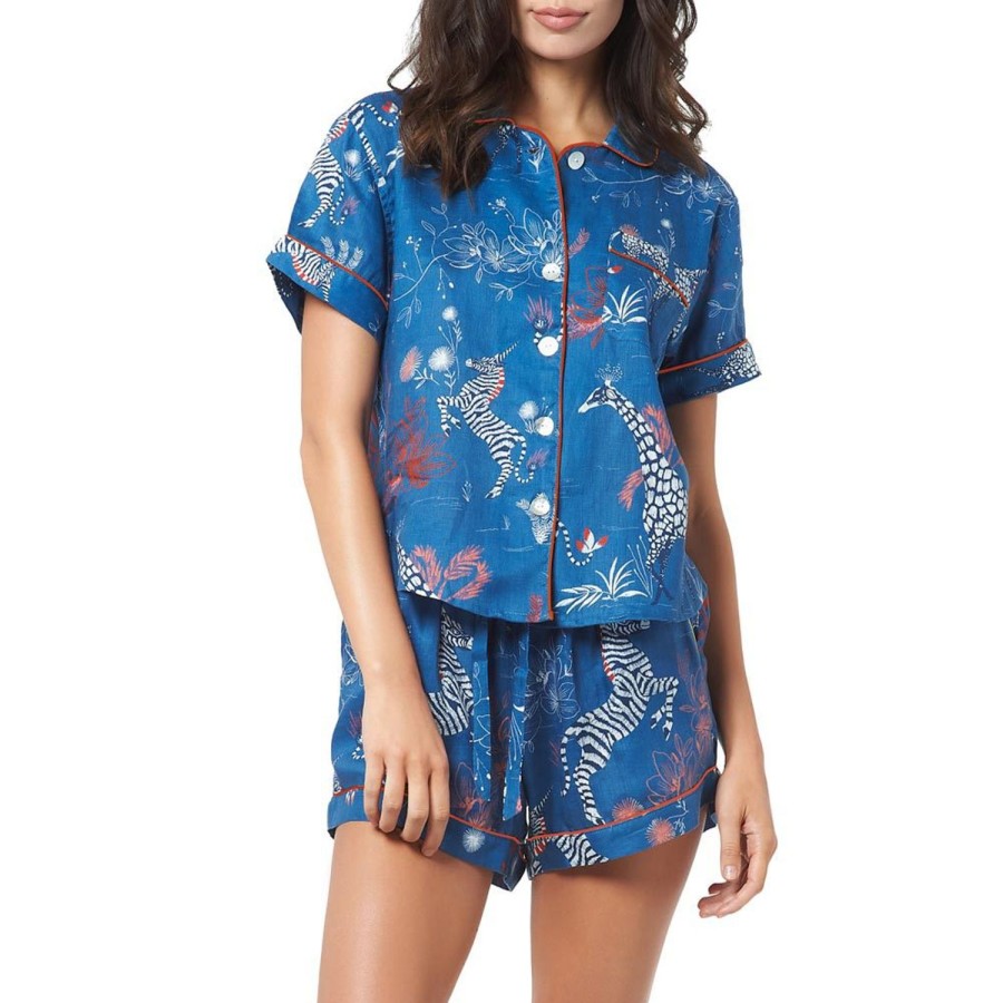 The Lazy Poet Nina Magic Zoo Short Pajama Set Wholesale