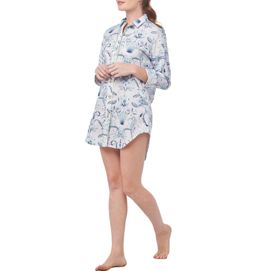 The Lazy Poet Sissy Seahorses & Friends Lila Boyfriend Sleep Shirt Online