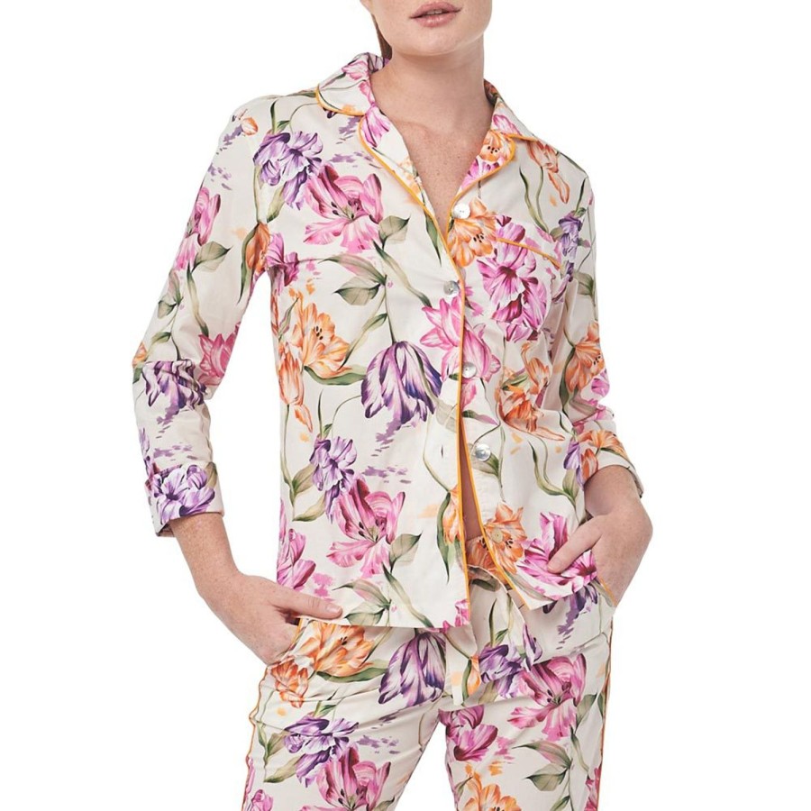 The Lazy Poet Emma Spring Tulips Long Pajama Set Clearance