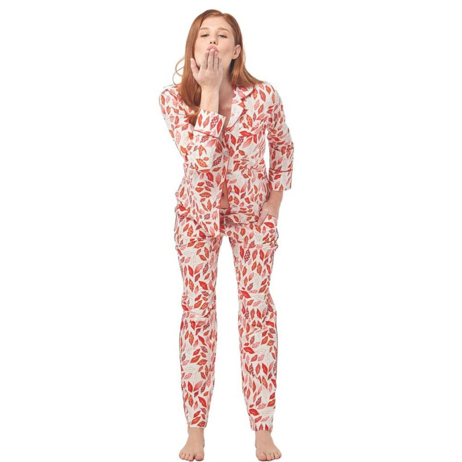 The Lazy Poet Emma Goodnight Kisses Long Pajama Set Wholesale