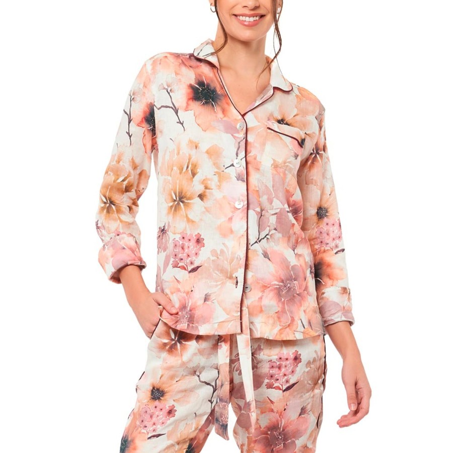 The Lazy Poet Emma Winter Garden Long Pajama Set Clearance