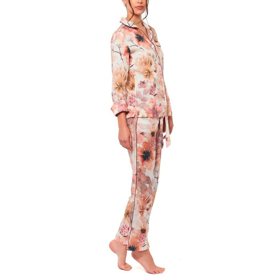 The Lazy Poet Emma Winter Garden Long Pajama Set Clearance