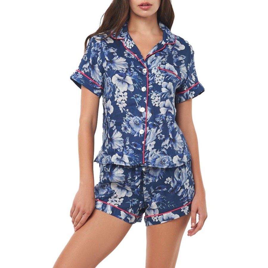 The Lazy Poet Nina Betta Fish Blue Short Pajama Set Best