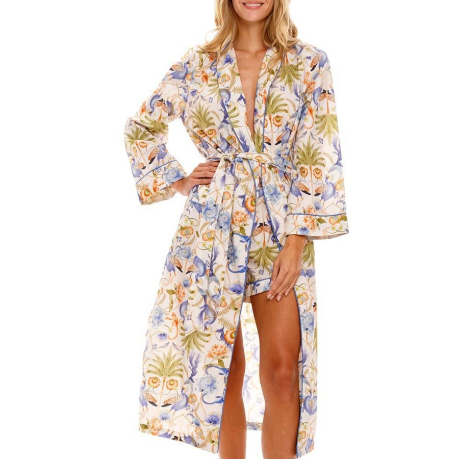 The Lazy Poet Pia Blue Jungle Lush Robe Online