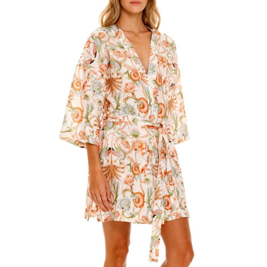 The Lazy Poet Lola Peach Jungle Lush Kimono Best