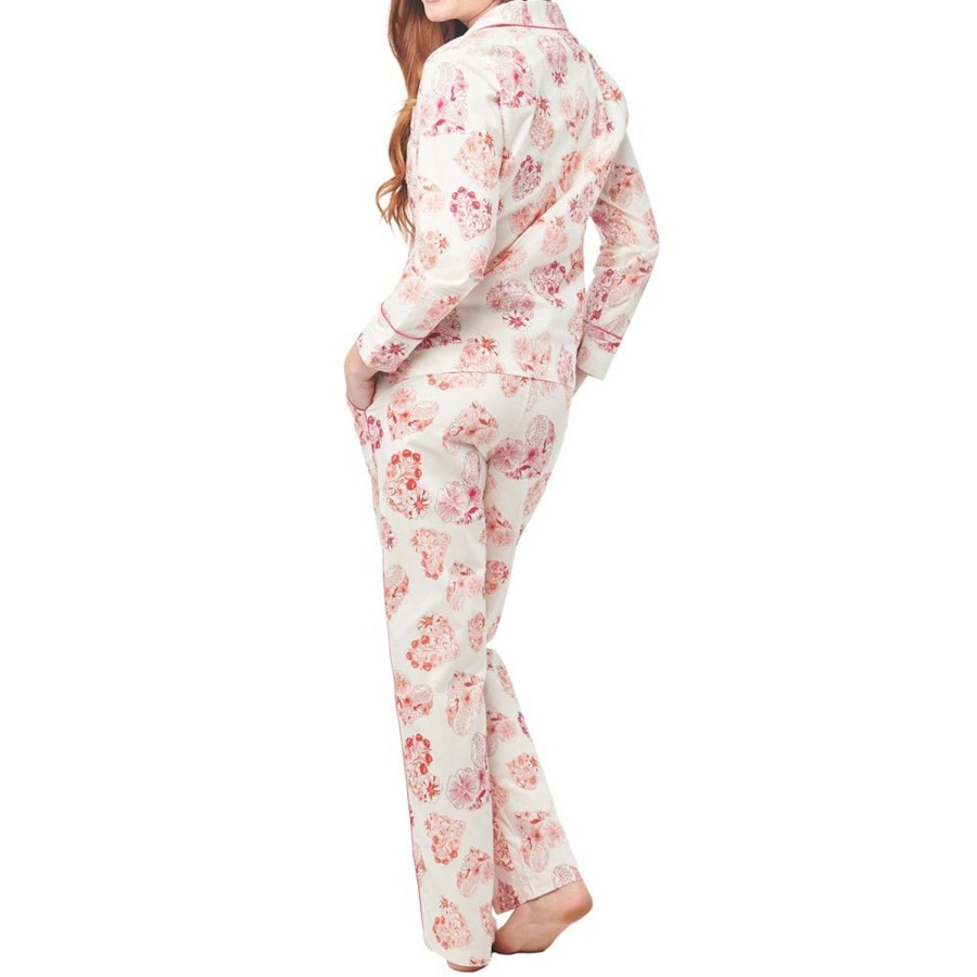 The Lazy Poet Emma Heart To Heart Long Pajama Set New