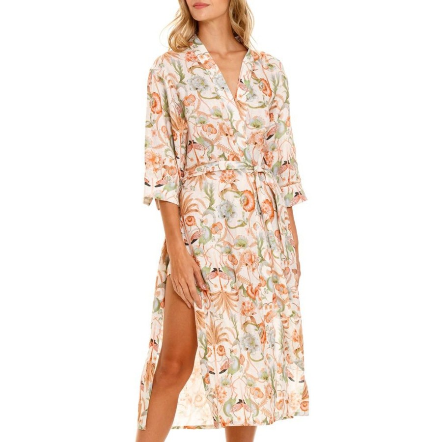 The Lazy Poet Sophie Peach Jungle Lush Kimono Wholesale