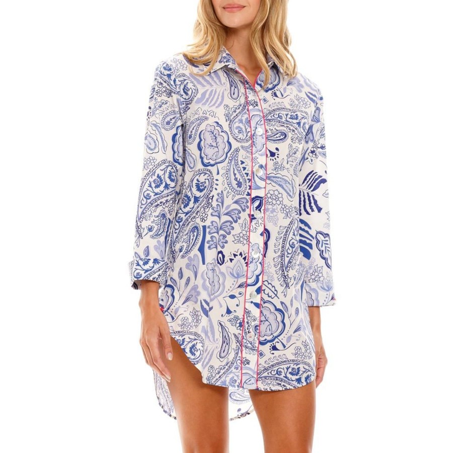 The Lazy Poet Sissy Persian Blue Boyfriend Sleep Shirt Wholesale