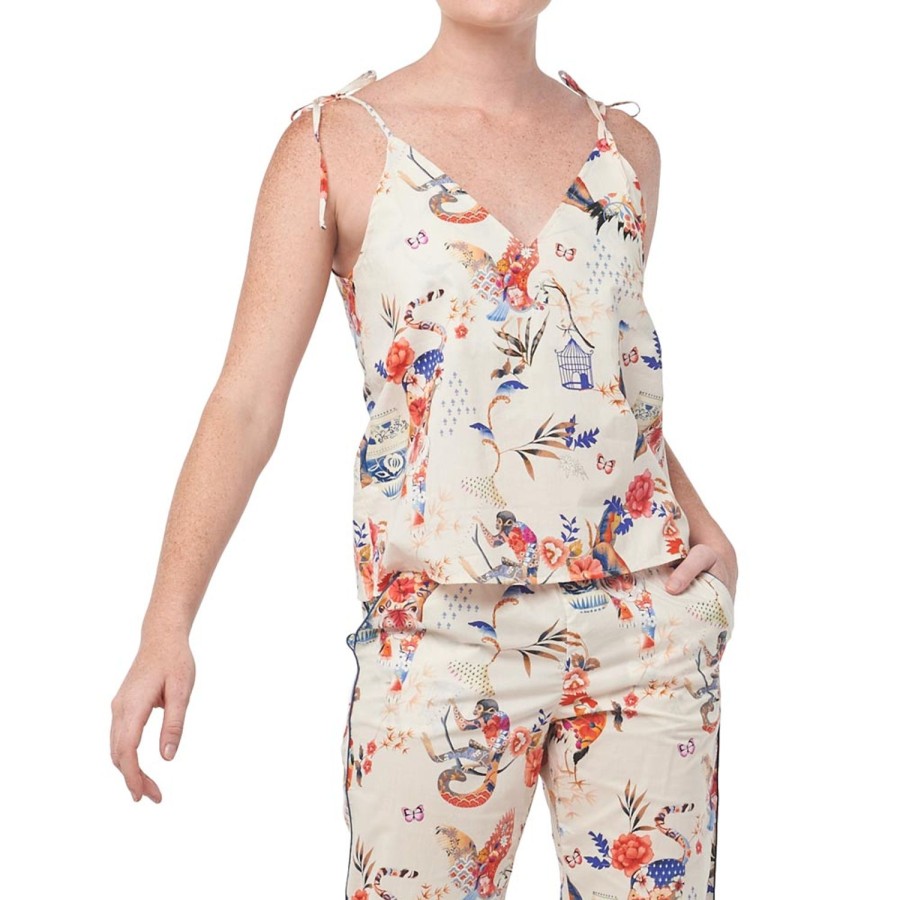 The Lazy Poet Amelie Secret Garden Ecru Pajama Set Hot