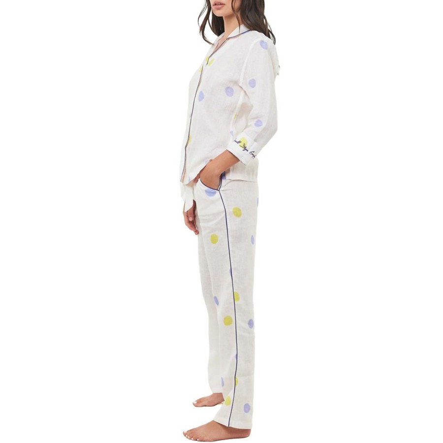 The Lazy Poet Emma Polka Dots Long Pajama Set New