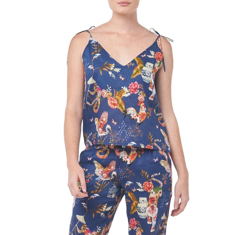 The Lazy Poet Amelie Secret Garden Blue Pajama Set New