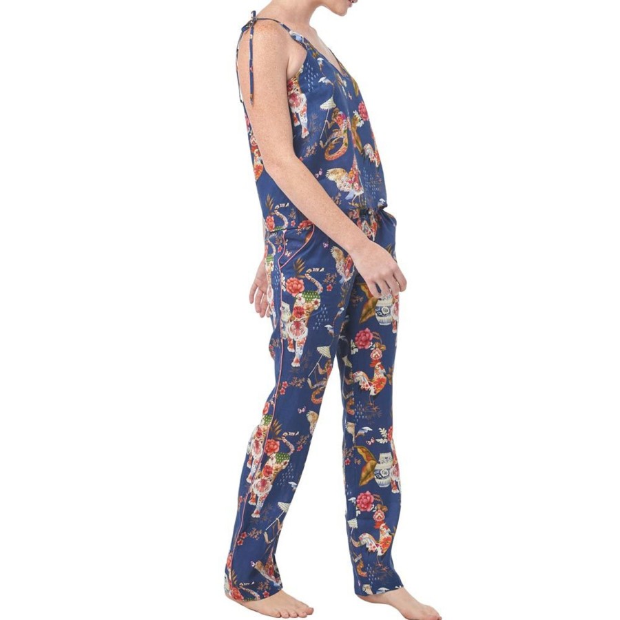 The Lazy Poet Amelie Secret Garden Blue Pajama Set New