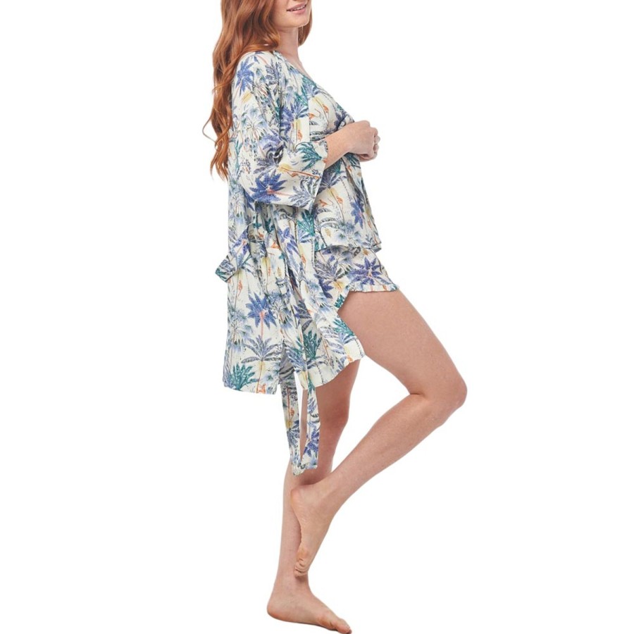 The Lazy Poet Lola Monkey Paradise Blue Kimono Best